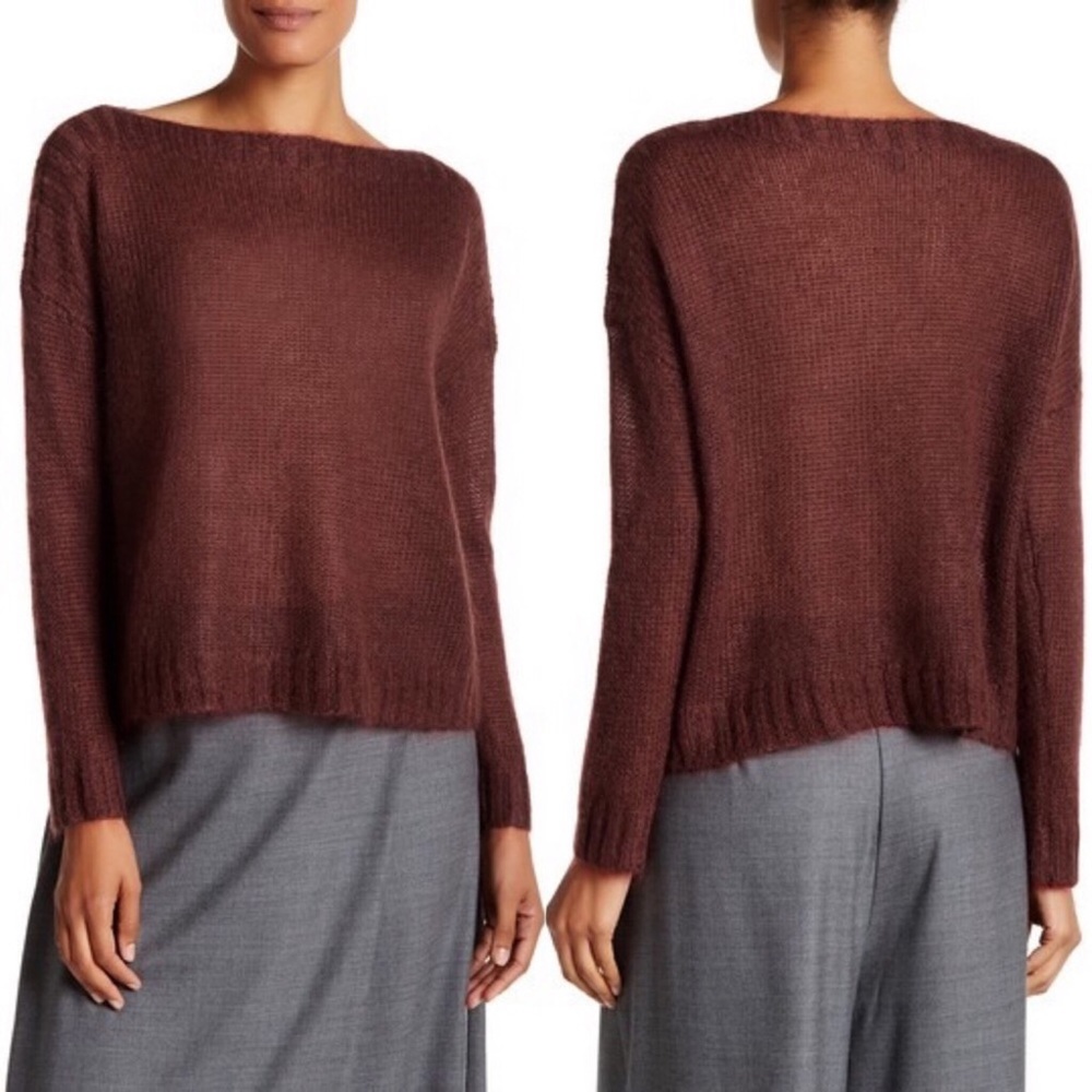 NWT EILEEN FISHER Boxy Mohair Blend Passionflower Sweater 2X